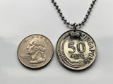 1972 Singapore 50 Cents coin pendant Lionfish zebrafish Bedok Lion City Yishun Choa Chu Kang Punggol Ang Mo Kio Bukit Batok Chinese n003396
