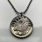 1972 Singapore 50 Cents coin pendant Lionfish zebrafish Bedok Lion City Yishun Choa Chu Kang Punggol Ang Mo Kio Bukit Batok Chinese n003396