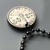 1923 Belgium 50 Centimes coin pendant Belgian lady Brussels Antwerp Bruges Ghent Liège Mons Kortrijk Ostend Ypres Dinant Limbourg Bilstain Wallonia Namur Charleroi Schaerbeek Leuven Mechelen n003406