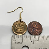 South Africa 20 Cents coin earrings King Protea flower Pretoria Bantu flower plant Eastern Cape isiZulu Northern Sotho Gauteng e000442