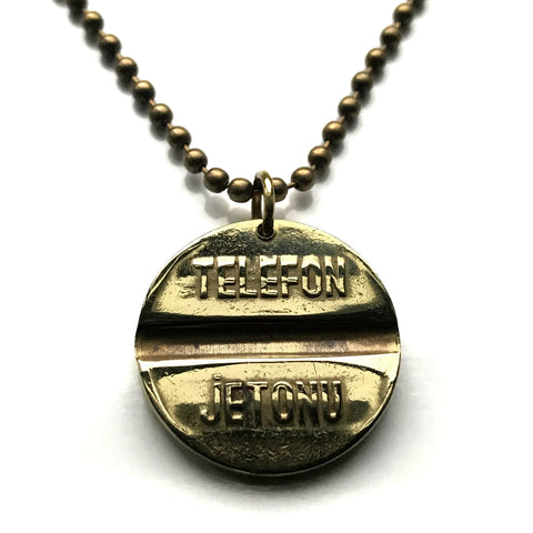 Turkey PTT Telephone Token coin pendant Istanbul Ankara Levent Mardin Antalya Canakkale Trabzon Anatolia Göreme Kaş Mersin n003415