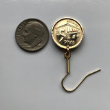 1995 Spain España 5 Peseta coin earring Asturian Victory Cross San Salvador Cathedral Oviedo Gijón Avilés Siero Langreo Raíces Nuevo e000456