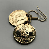 Chile 10 Pesos coin earrings Santiago Bernardo O'Higgins Libertador Araucanía Iquique Rancagua La Pintana Temuco Coquimbo e000463