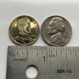 Chile 10 Pesos coin earrings Santiago Bernardo O'Higgins Libertador Araucanía Iquique Rancagua La Pintana Temuco Coquimbo e000463