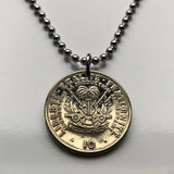 1975 Haiti 10 Centimes coin pendant Haitian flags cannons palm trees Port-au-Prince Cap-Haïtien Carrefour Delmas Pétion-Ville  Port-de-Paix Croix des Bouquets Jacmel Léogâne Les Cayes Citadelle Laferrière Sans-Souci Palace Minot Artibonite n001105