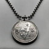 1950 Taiwan Republic of China 2 Jiao coin pendant Taiwanese map Formosa Taipei Sun Yat-sen Taichung Kaohsiung Taoyuan Tainan Hsinchu Kuomintang Keelung Chiayi Changhua Miaoli Taoyuan Taitung n003459