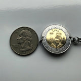 2015 Mexico 5 Pesos coin rolo link bracelet Mexican golden eagle Puebla Oaxaca Juárez Morelia Chiapas Tijuana León Monterrey Culiacán Veracruz Yucatán Jalisco Acapulco Cancun Cuernavaca Pachuca Durango Sinaloa Ecatepec Chihuahua Zócalo Aztec b000106