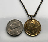 1956 Soviet Union CCCP USSR communist Russia 3 Kopecks coin pendant hammer & sickle Karl Marx Lenin Stalin Moscow Saint Petersburg n003502