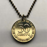 2008 Litauen Lietuva 20 Centu Münze Anhänger Halskette Schmuck Vytis Pferd auf dem Rücken gepanzerter Ritter Vilnius Kaunas Klaipėda Siauliai mittelalterlich Vityaz Marijampole Jonava Utena Kurische Nehrung Panevezys Pahonia Alytus n001104