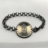 Hungary Magyar 10 Forint coin bracelet Hungarian Saint Stephen Holy Crown Szent Korona Budapest Debrecen Székelys Pécs Szeged Győr Miskolc Gellért Hill Jasz Csangos Szolnok Vas Érd Szeged b000110