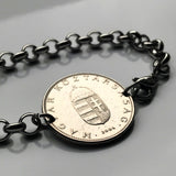 Hungary Magyar 10 Forint coin bracelet Hungarian Saint Stephen Holy Crown Szent Korona Budapest Debrecen Székelys Pécs Szeged Győr Miskolc Gellért Hill Jasz Csangos Szolnok Vas Érd Szeged b000110