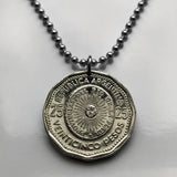 1976 Argentinien 5 Pesos Münzanhänger Sol de Mayo Buenos Aires Mar del Plata Tucumán Santa Fe Mataderos Quilmes Puerto Madero La Plata n003077