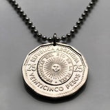 1976 Argentinien 5 Pesos Münzanhänger Sol de Mayo Buenos Aires Mar del Plata Tucumán Santa Fe Mataderos Quilmes Puerto Madero La Plata n003077