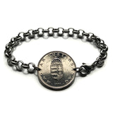 Hungary Magyar 10 Forint coin bracelet Hungarian Saint Stephen Holy Crown Szent Korona Budapest Debrecen Székelys Pécs Szeged Győr Miskolc Gellért Hill Jasz Csangos Szolnok Vas Érd Szeged b000110