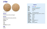 1955 Burma Myanmar 5 Pyas coin pendant necklace Burmese jewelry Chinthe Chinze guardian lion Buddhist pagoda kyaung Naypyidaw Yangon Mandalay Bago Hpa-An Taunggyi Monywa Bamar Shan Pagan Mrauk U Shwedagon Pyu n002642