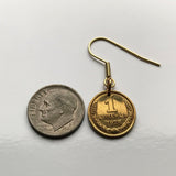 Soviet Union CCCP USSR Communist Russia Rossiya 1 Kopeck coin earring socialist hammer & sickle Moscow Saint Petersburg Lenin Stalin e000082
