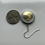 Pendientes de moneda de 5 soles de Perú, joyería de moda, misteriosa línea de Nazca, pájaro cóndor, Ica, antiguos geoglifos, Piura, Cusco, Chimbote, Tacna, Juliaca, Puno, UNESCO e000461