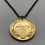 1980 Belgium Ghent Gent 25 Gandae trade token pendant Gravensteen medieval castle Counts of East Flanders river Lys Bruges Liege Limbourg Bilstain Wallonia Namur Charleroi Schaerbeek Mechelen n003559