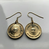 1975 Argentina 1 Peso coin earrings Sol de Mayo Buenos Aires Córdoba Río de la Plata Rosario Mendoza La Plata Tucumán Salta Santa Fe e000512