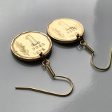 1975 Argentina 1 Peso coin earrings Sol de Mayo Buenos Aires Córdoba Río de la Plata Rosario Mendoza La Plata Tucumán Salta Santa Fe e000512