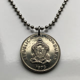 1978 Honduras 50 Centavos coin pendant necklace jewelry pirámide Lempira Lenca Tegucigalpa Choluteca masonic eye Yoro Olancho El Paraíso Atlántida Copán La Ceiba San Pedro Sula Choloma Comayagua Centroamérica n003569