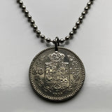 1937 Romania 50 Lei coin pendant royal shield golden eagle Bucharest Wallachia Moldavia Bukovina Sibiu Iasi Craiova Brasov Galati n003572