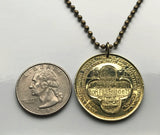 1980 Belgium Ghent Gent 25 Gandae trade token pendant Gravensteen medieval castle Counts of East Flanders river Lys Bruges Liege Limbourg Bilstain Wallonia Namur Charleroi Schaerbeek Mechelen n003559