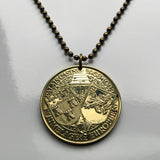 1983 Belgium 50 Coperes Touristic token coin pendant Dinant Meuse Maas river Ardennes Namur Wallonia Anseremme Bouvignes-sur-Meuse Belgian jewelry Bruges Ghent Liège Namur Charleroi Mechelen n003564
