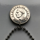 1978 Honduras 50 Centavos coin pendant necklace jewelry pirámide Lempira Lenca Tegucigalpa Choluteca masonic eye Yoro Olancho El Paraíso Atlántida Copán La Ceiba San Pedro Sula Choloma Comayagua Centroamérica n003569