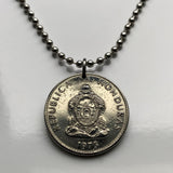 1978 Honduras 50 Centavos coin pendant necklace jewelry pirámide Lempira Lenca Tegucigalpa Choluteca masonic eye Yoro Olancho El Paraíso Atlántida Copán La Ceiba San Pedro Sula Choloma Comayagua Centroamérica n003569