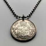 1937 Romania 50 Lei coin pendant royal shield golden eagle Bucharest Wallachia Moldavia Bukovina Sibiu Iasi Craiova Brasov Galati n003572