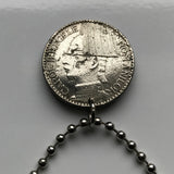 1937 Romania 50 Lei coin pendant royal shield golden eagle Bucharest Wallachia Moldavia Bukovina Sibiu Iasi Craiova Brasov Galati n003572