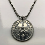 1923 Germany Deutschland 500 Mark coin pendant necklace jewelry German eagle Weimar era Berlin Munich Hamburg Cologne Frankfurt Stuttgart Düsseldorf Bavaria Heidelberg Hannover Dortmund Leipzig Dresden North Rhine-Westphalia Wandsbek Karlsruhe n002489