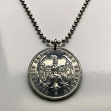 1923 Germany Deutschland 500 Mark coin pendant necklace jewelry German eagle Weimar era Berlin Munich Hamburg Cologne Frankfurt Stuttgart Düsseldorf Bavaria Heidelberg Hannover Dortmund Leipzig Dresden North Rhine-Westphalia Wandsbek Karlsruhe n002489