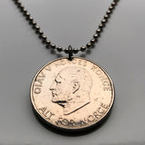 1964 Norwegen Norge 5 Kronen Münzanhänger Löwe Den norske løve Oslo Bergen Vikings Bokmål Nynorsk Skandinavisch Stavanger Sandnes Trondheim Nordic Fredrikstad Tromsø Vestre Aker Norsemen Vikings n002405