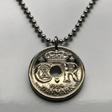 1929 Dänemark Danmark 10 Ore Münzanhänger Dänische Krone Initiale CR Kopenhagen Dänen Nordseeland Fünen Färöer Danmark Schloss Amalienborg Nordisch n000219