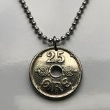 1929 Dänemark Danmark 10 Ore Münzanhänger Dänische Krone Initiale CR Kopenhagen Dänen Nordseeland Fünen Färöer Danmark Schloss Amalienborg Nordisch n000219