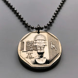 2010 Peru 1 Sol coin pendant Tumi de Oro Ceremonial Knife cultura Lambayeque Sicán Moche Naylamp Batán Grande Chotuna Chornancap n003606