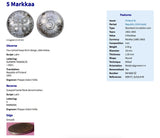1952 Finland Suomi 5 Markkaa coin pendant Saint Hannes cross Saint John's Arms hannunvaakuna Gorgon Looped square ⌘ Bowen knot Apple command key sankthanskors valknute johanneskors Mississippi Helsinki Espoo Tampere Vantaa Oulu Turku Finnic n003609