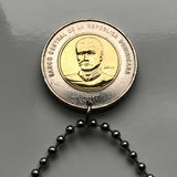 2017 Dominican Republic 10 Pesos coin pendant charm necklace jewelry Santo Domingo Santiago Punta Cana Cibao La Vega Puerto Plata San Cristóbal La Romana Boca Chica Ciudad Colonial San Pedro de Macorís n003610