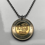 2017 Dominican Republic 10 Pesos coin pendant charm necklace jewelry Santo Domingo Santiago Punta Cana Cibao La Vega Puerto Plata San Cristóbal La Romana Boca Chica Ciudad Colonial San Pedro de Macorís n003610