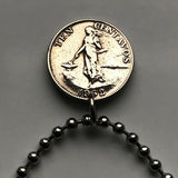 1962 Philippines Filipino 10 Centavos coin pendant necklace Eskudo Pilipinas Manila Pinoy Quezon Davao Caloocan Cebu Zamboanga Taguig Bohol Iloilo Negros Oriental Siquijor Luzon Mindanao Visayan Island n003545