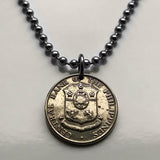 1962 Philippines Filipino 10 Centavos coin pendant necklace Eskudo Pilipinas Manila Pinoy Quezon Davao Caloocan Cebu Zamboanga Taguig Bohol Iloilo Negros Oriental Siquijor Luzon Mindanao Visayan Island n003545