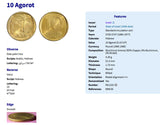Israel 10 Agorot coin earrings Jewish date palm tree Hebrew Temple Mount Holy Land Judea Zion Jews Torah Middle East bar mitzvah e000130