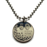 1991 Finland Suomi 50 Pennia coin pendant Finnish brown bear national animal Helsinki Espoo Tampere Vantaa Oulu Turku Jyväskylä Kuopio Lahti Finns Finnic Sami Pori Kouvola Joensuu Lappeenranta Hämeenlinna Vaasa Porvoo Nordic Fennoscandia Baltic n000844