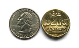 2008 Peru 20 Centimos coin bracelet escudo Peruano Lima Arequipa Trujillo Chiclayo Piura Huancayo Machu Picchu Cusco Incas Nazca Ica b000175