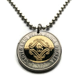 1993 Italy 500 Lire Italian coin pendant necklace jewelry Roman god Mercury Monogram BI Bank of Italy Rome Florence Milan Venice Bologna Napoli Torino Genoa Palermo Bergamo Modena Siena Bari Catania Messina Padua Trieste Taranto Parma Salerno n001531
