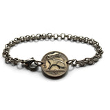 Ireland Éire 3 Pence coin bracelet jewelry Irish rabbit hare bunny Celtic harp Cláirseach Gaelic Dublin Cork Limerick Galway Waterford Cliffs of Moher Connacht Leinster Munster Carlow Guinness Hibernia Swords St Patrick's Day Drogheda Ulster b000048