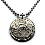 2018 USA Quarter 25 Cents coin pendant Sea caves Devils Island kayaking Apostle Islands Ashland Wisconsin Lake Superior Bayfield n003880
