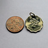 1997 British Hong Kong China 20 Cents coin pendant Bauhinia orchid flower blossom floral Sham Shui Po Yau Tsim Mong Kwai Tsing Tai Po Sha Tin n000586